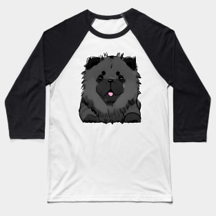 Cute Cartoon Chow Chow Digital Portrait (MD23Ar105c) Baseball T-Shirt